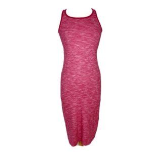 Vince Racerback Fuchsia Heathered Cotton Dress